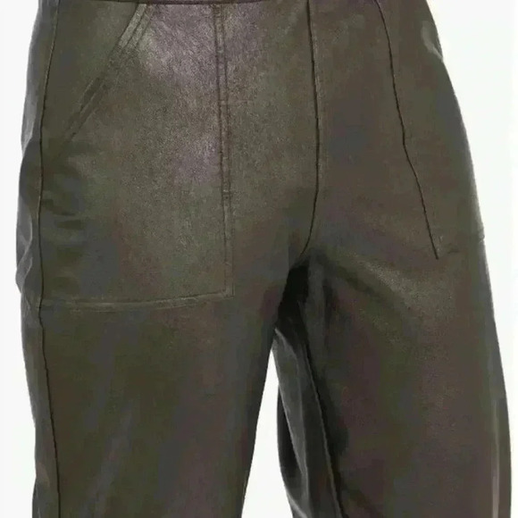 Spanx Faux Leather Jogger High Waisted Pull-On Black Pants - Picture 4 of 11